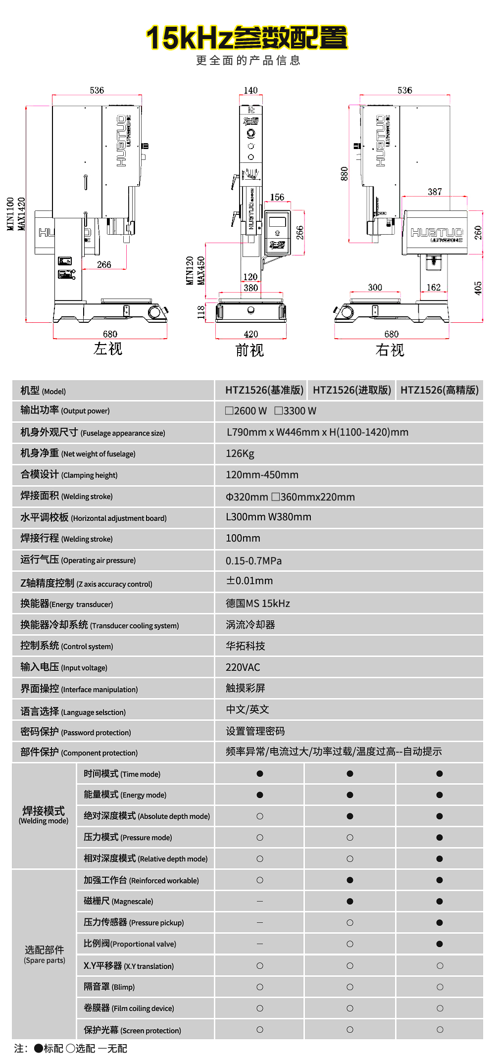 15K高端智能超声波焊接机参数